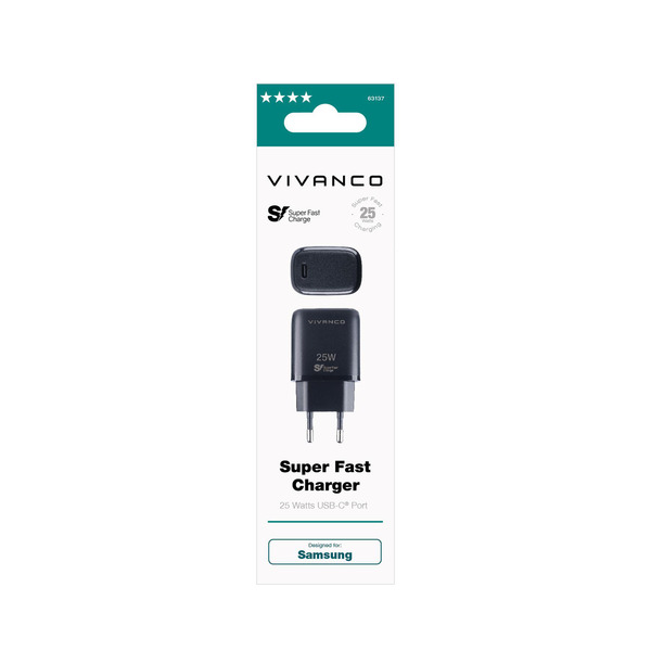 Bild 4 von VIVANCO Super Fast Charger USB Type-C™ Ladegerät Samsung, Schwarz