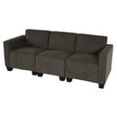 Bild 1 von Modular 3-Sitzer Sofa Couch Moncalieri, Stoff/Textil ~ braun