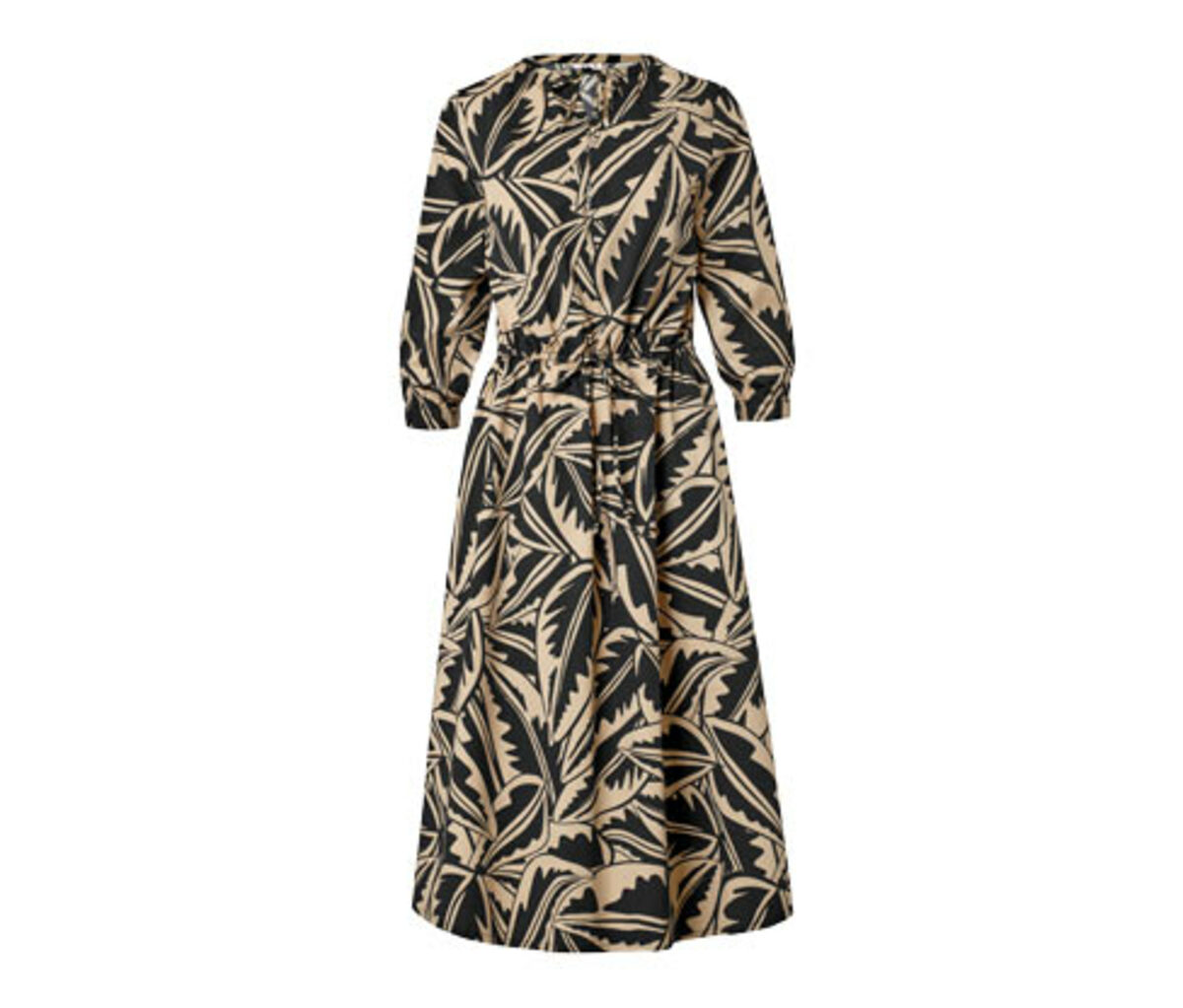 Bild 1 von Popeline-Kleid mit Palmenblätter-Druck