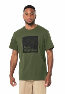Jack Wolfskin Brand T-Shirt Men Herren T-shirt aus Bio-Baumwolle S greenwood greenwood