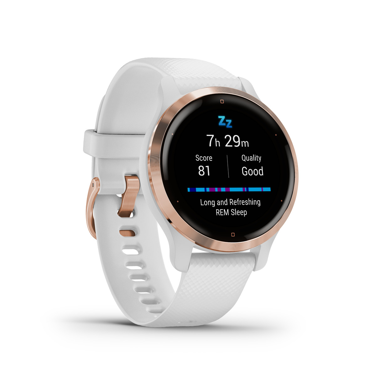 Bild 3 von GARMIN Venu 2S Smartwatch Polymer Silikon, 110-175 mm, Weiß