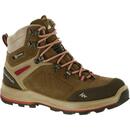 Bild 1 von Trekkingschuhe Damen Leder hoch wasserdicht Bergwandern - MT100 beige