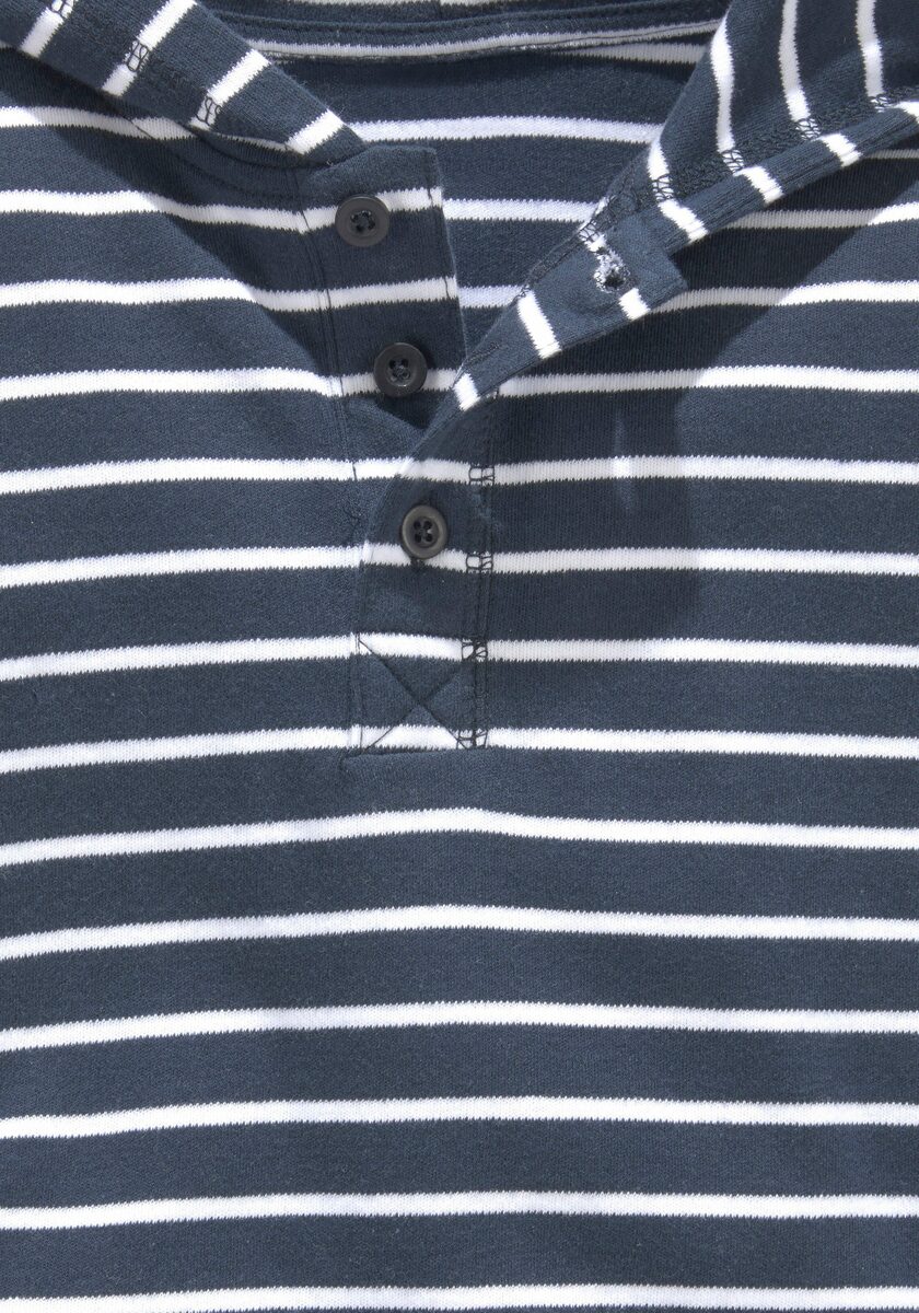 Bild 3 von KIDSWORLD Kapuzenshirt Ringel mit Knopfleiste und gewirktem Streifen