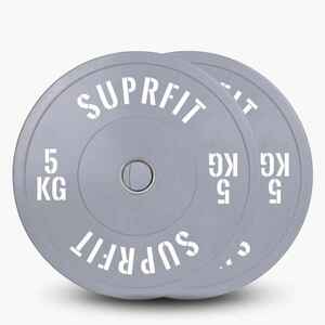 Suprfit Colored Bumper Plate White Logo (Paar) - 5 kg