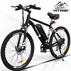 HITWAY E-Bike 26" Luftreifen, 36V 11,2 Ah abnehmbaren akku, Shimano 7 Gänge
