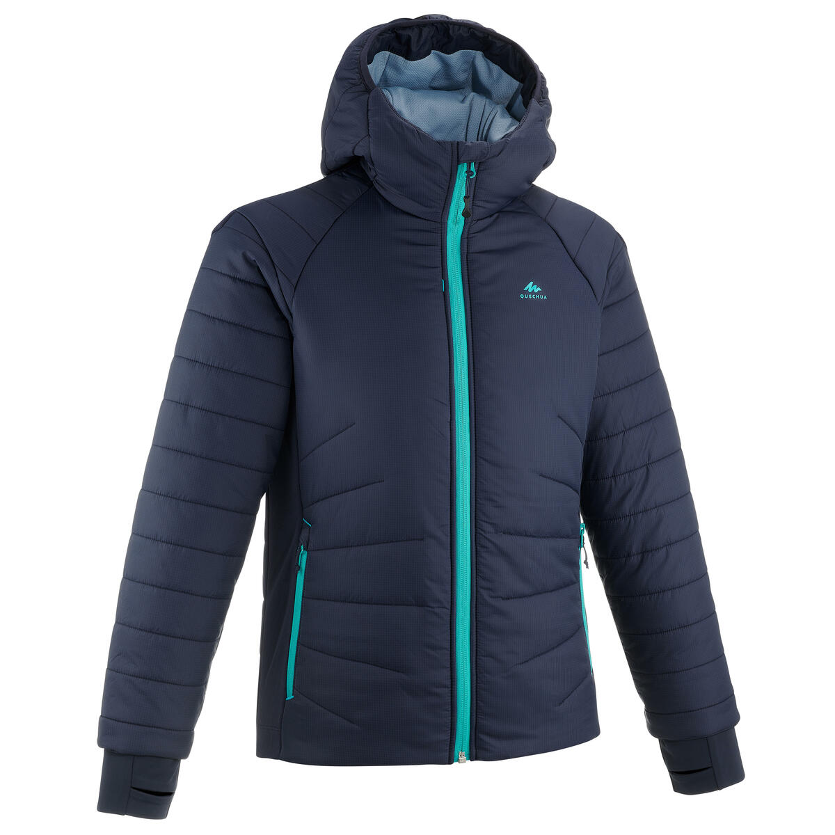 Bild 1 von Wattierte Wanderjacke Hybridjacke Kinder Mädchen Gr. 122–170 marineblau