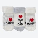 Bild 1 von Baby-Frottee-Socken mit tollem Spruch, 3er-Pack