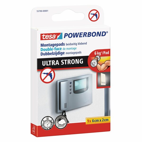 Bild 1 von Tesa Powerbond Montagepads Ultra Strong 9 Stück