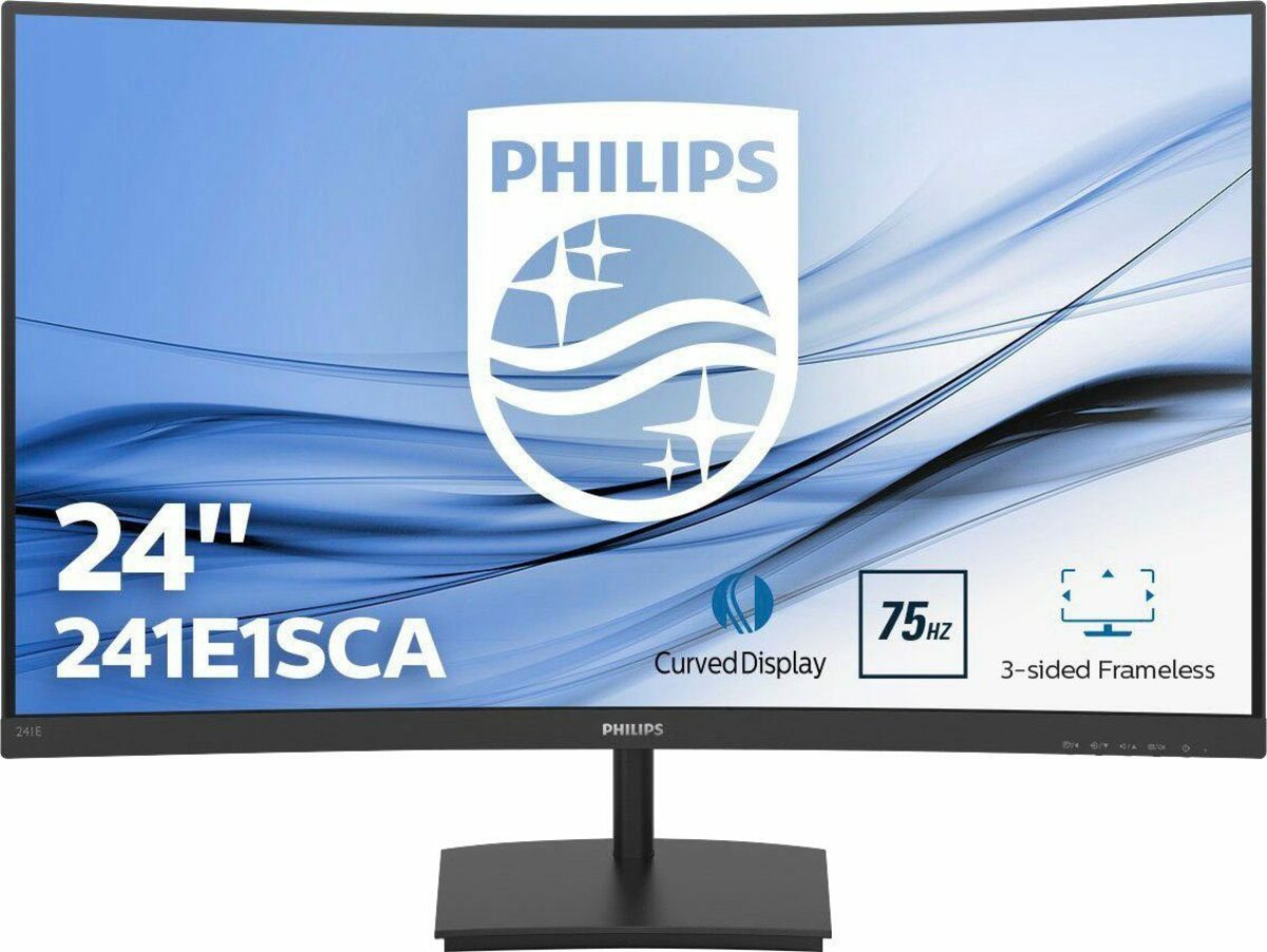 Bild 1 von Philips 241E1SCA Curved-LED-Monitor (59,9 cm/23,6 ", 1920 x 1080 px, Full HD, 4 ms Reaktionszeit, 75 Hz, LED)