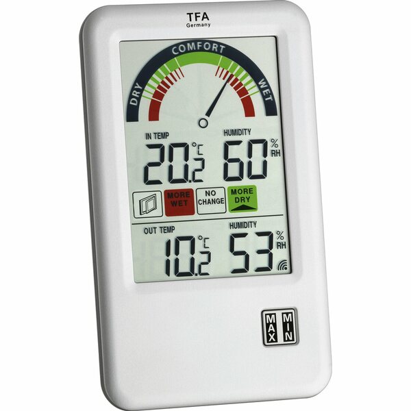 Bild 1 von TFA Digitales Funk-Thermo-Hygrometer Bel-Air Silber