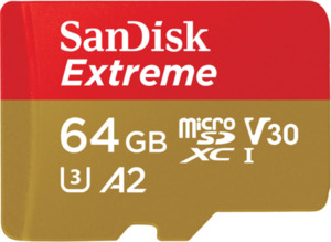 SanDisk MicroSDXC Extreme 64 GB 170 MB/s + SD Adapter