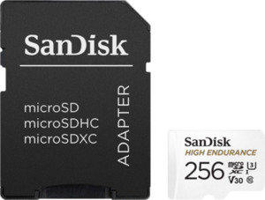 Sandisk Micro SDXC High Endurance 256 GB 100 MB/s + Adapter