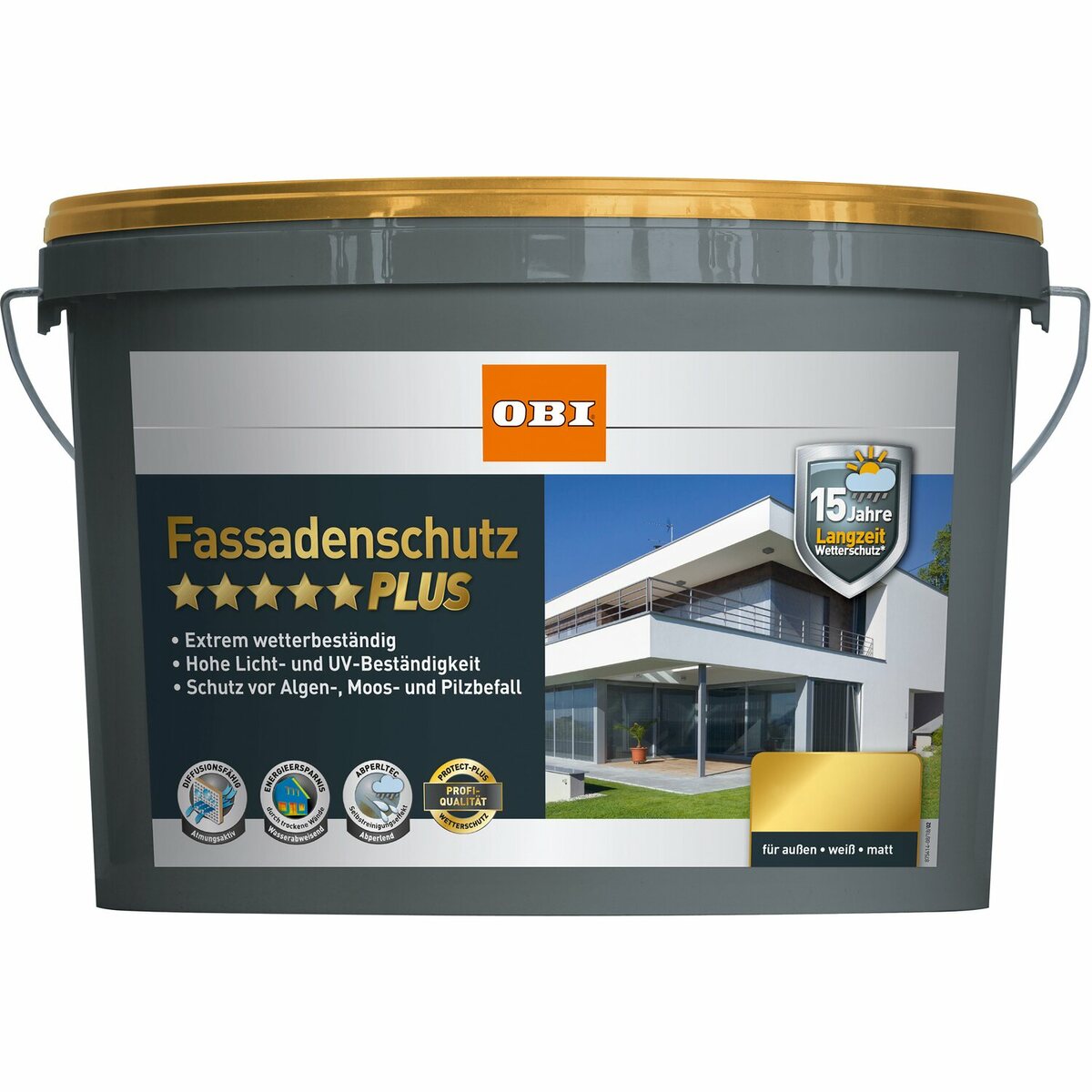 Bild 1 von OBI Fassadenschutz Plus Weiß matt 2,5 l