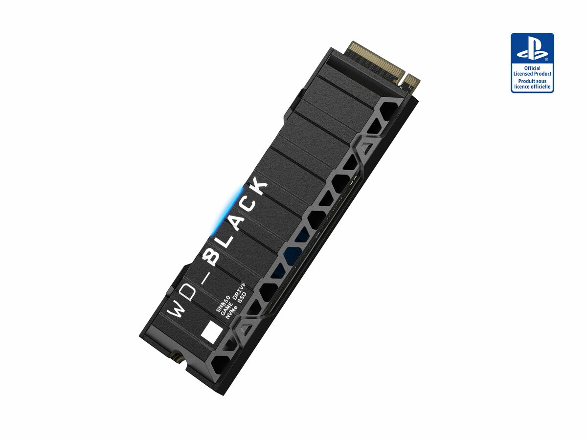 Bild 3 von WD_Black SN850 NVMe™ SSD für PS5™-Konsolen mit Heatsink interne Gaming-SSD (1 TB) 7000 MB/S Lesegeschwindigkeit, 5300 MB/S Schreibgeschwindigkeit