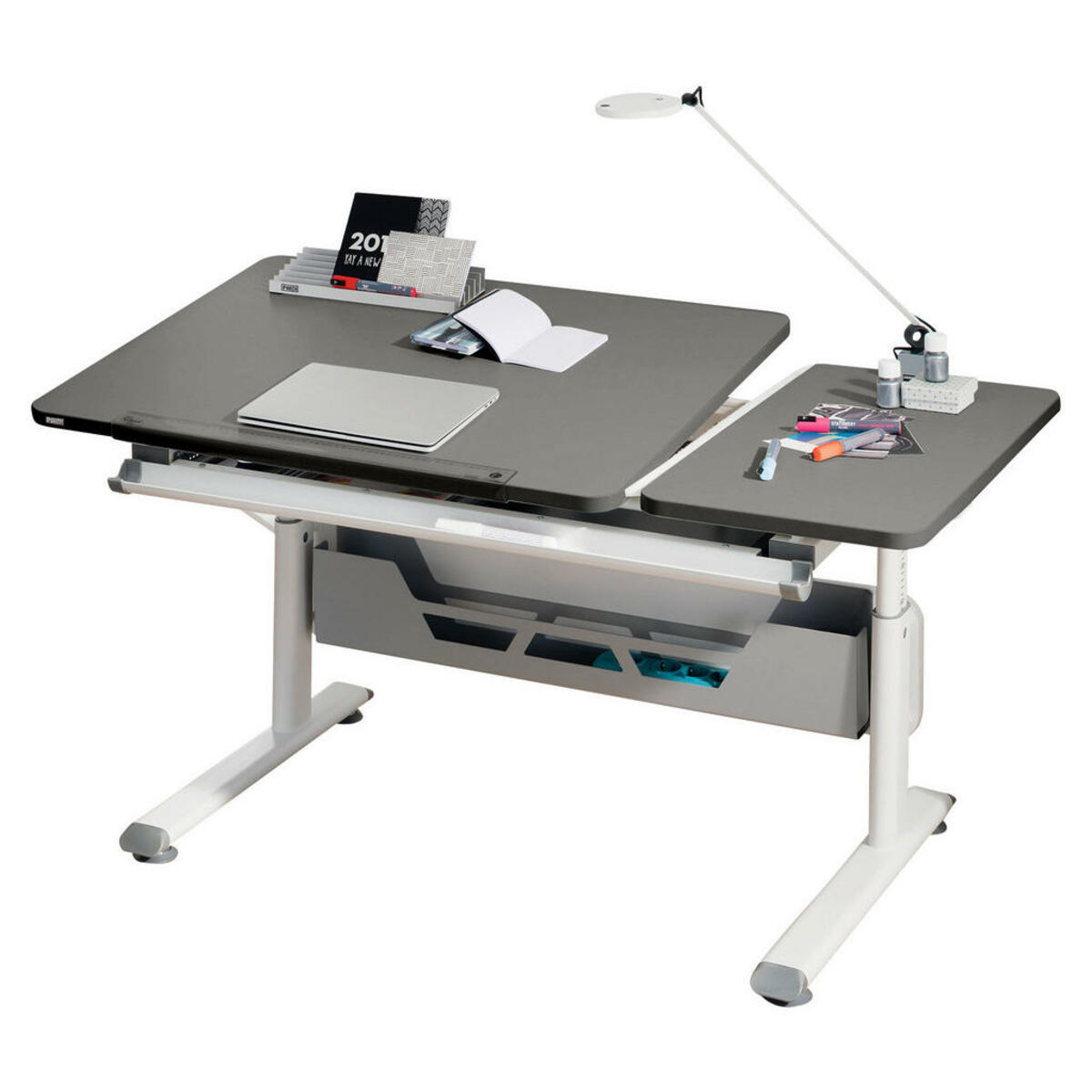 Bild 1 von Paidi JUGENDSCHREIBTISCH Grau, Weiß