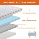 Bild 2 von Topper Topper 90/140/160/180x200cm, BedStory, 7.5 cm hoch, Doppelschichtiger Gel-Bambus-Kohle-Memory-Schaumstoff Topper, Boxspringgeeignet, Atmungsaktiv, Ergonomisch, Hypoallergen