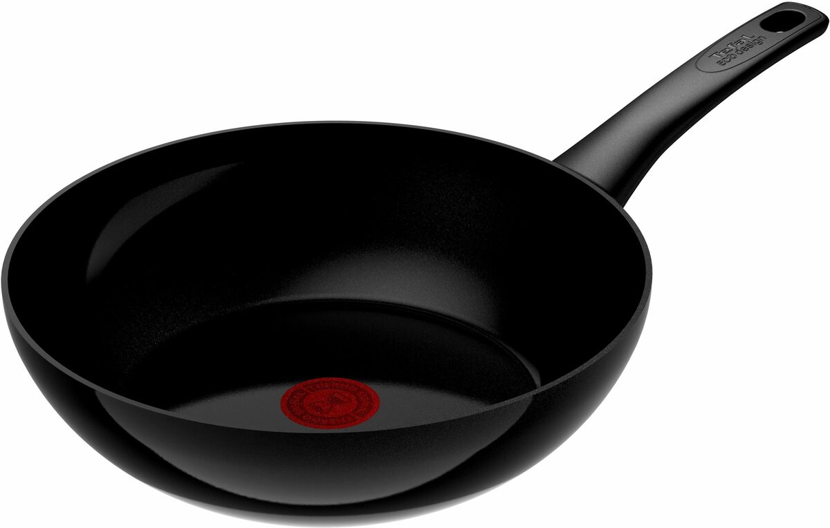 Bild 1 von Tefal Wok C43519 Renew On Black, Aluminium (1-tlg), umweltfreundlich, recycelt, Thermo-Signal, Ø 28 cm, Induktion