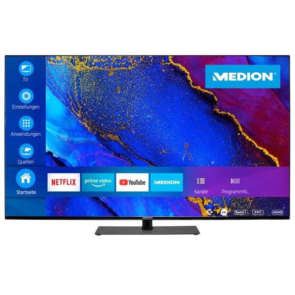 Bild 1 von MEDION LIFE® X15026 (MD 31946) LCD Smart-TV, 125,7 cm (50'') Ultra HD Display , inkl. Wandhalterung Tilt Basic - ARTIKELSET