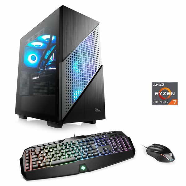 Bild 1 von CSL Aqueon A77360 Extreme Edition Gaming-PC (AMD Ryzen 7 Ryzen 7, NVIDIA GeForce RTX 4070, 32 GB RAM, 2000 GB SSD, Wasserkühlung)