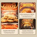 Bild 3 von EUARY Heißluftfritteuse 5.5L XXL Ohne Öl Air Fryer 1600W Heizluft Fritteuse LED-Touchscreen, Airfryer Einstellbare Zeit/Temperaturregelung für Luftbraten, Braten