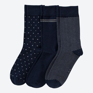 Herren-Socken mit Trend-Muster, 3er-Pack