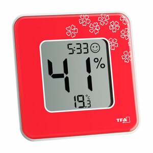 TFA Digitales Thermo-Hygrometer Style Rot