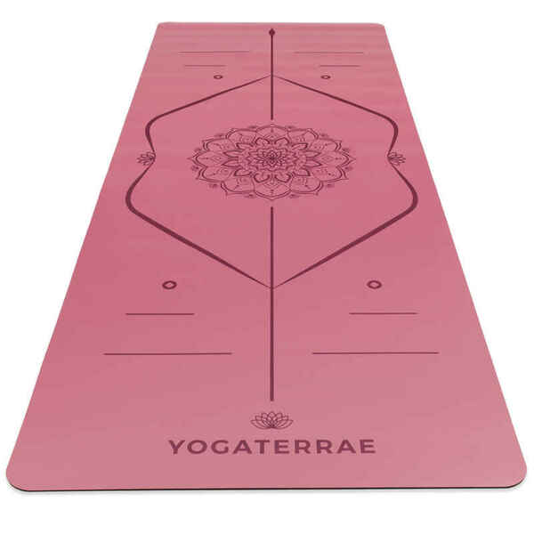 Bild 1 von Yogamatte aus PU und Naturkautschuk in Vintage-Bordeaux + KÖRPER LINIE