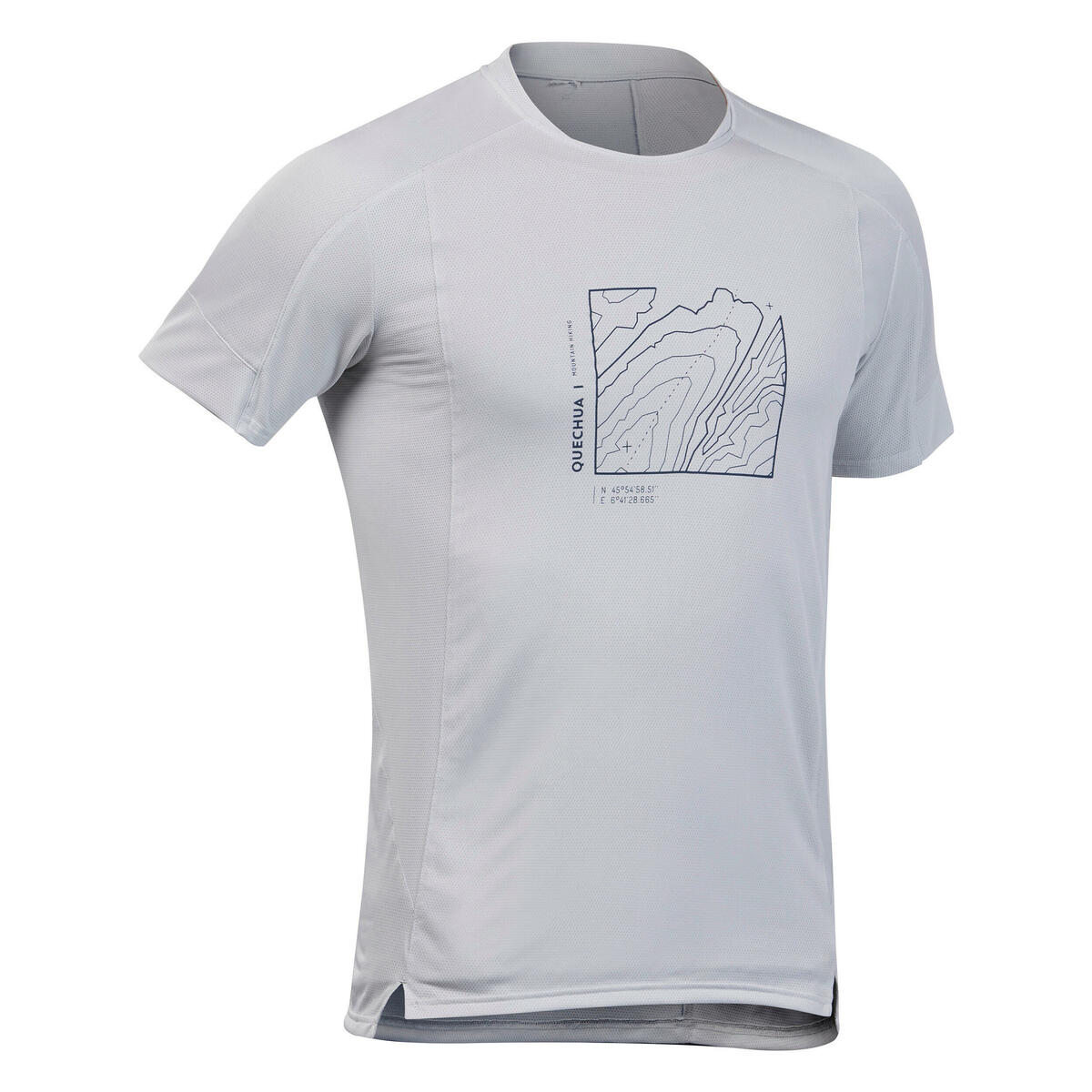 Bild 1 von Wandershirt Herren Synthetik kurzarm - MH500 hellgrau