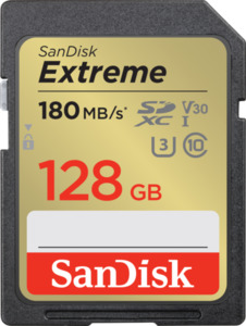 SanDisk SDXC Extreme, 128 GB, 180 MB/s