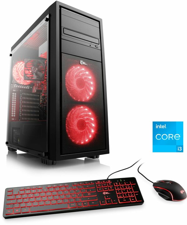 Bild 1 von CSL Speed V25320 PC (Intel® Core i3 12100, Intel UHD Graphics 730, 32 GB RAM, 2000 GB HDD, 1000 GB SSD, Luftkühlung)