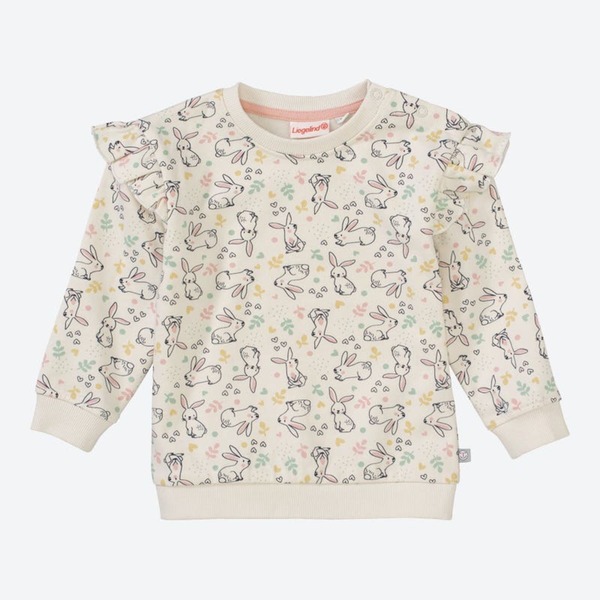 Bild 1 von Baby-Mädchen-Sweatshirt mit Hasen-Muster