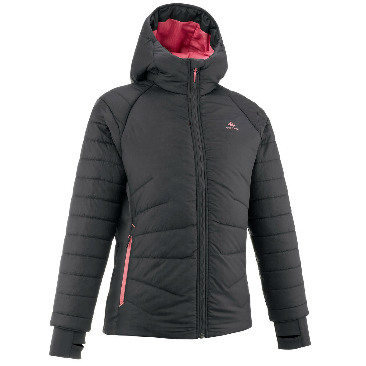 Bild 1 von Wattierte Wanderjacke Hybridjacke Kinder Gr. 122–170 dunkelgrau