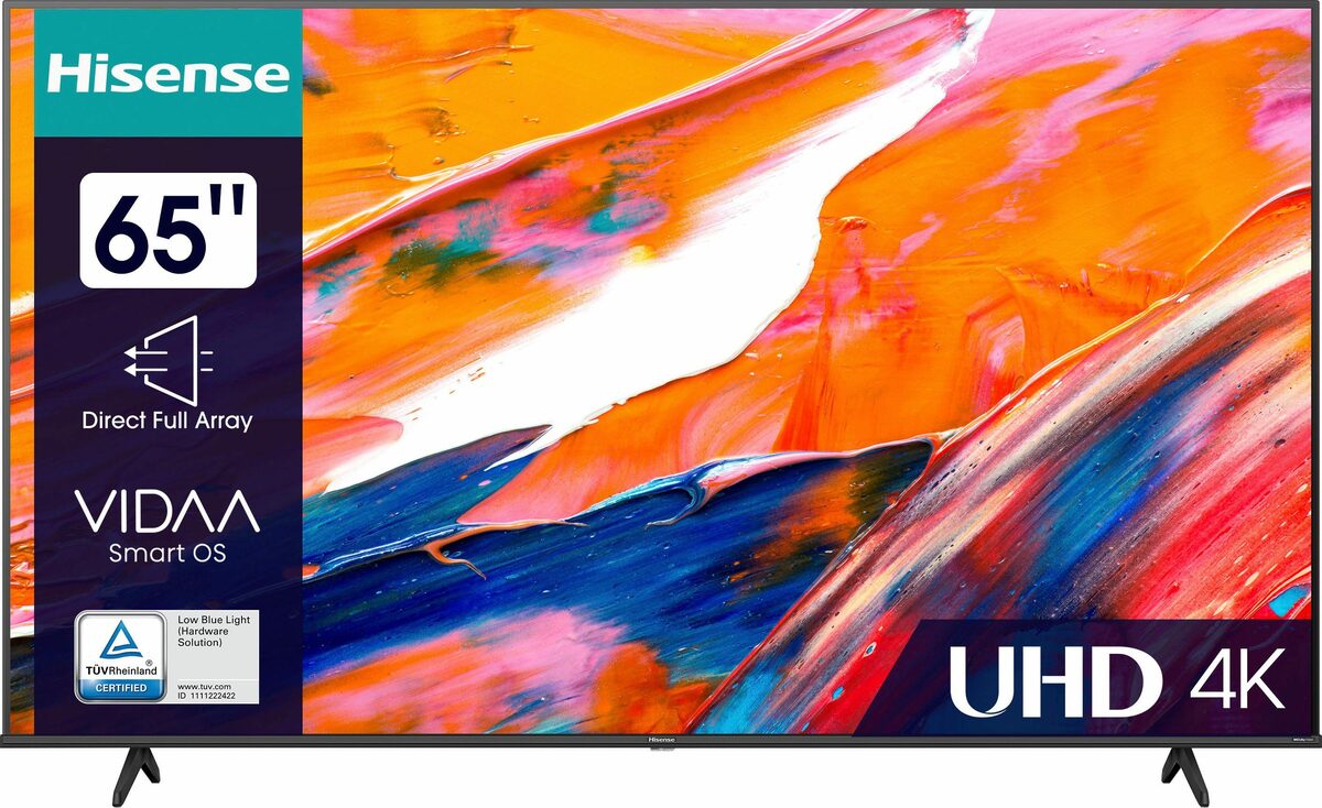 Bild 1 von Hisense 65E61KT LED-Fernseher (164 cm/65 Zoll, 4K Ultra HD, Smart-TV, Alexa Built-In, DTS Virtual X, Smart-TV, Dolby Vision, Triple Tuner DVB-C/S/S2/T/T2)