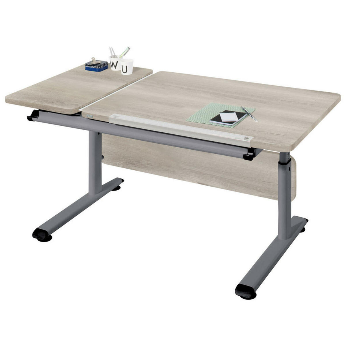 Bild 1 von Paidi JUGENDSCHREIBTISCH Grau, Silber, Eiche