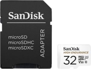 Sandisk Micro SDHC High Endurance 32 GB 100 MB/s + Adapter