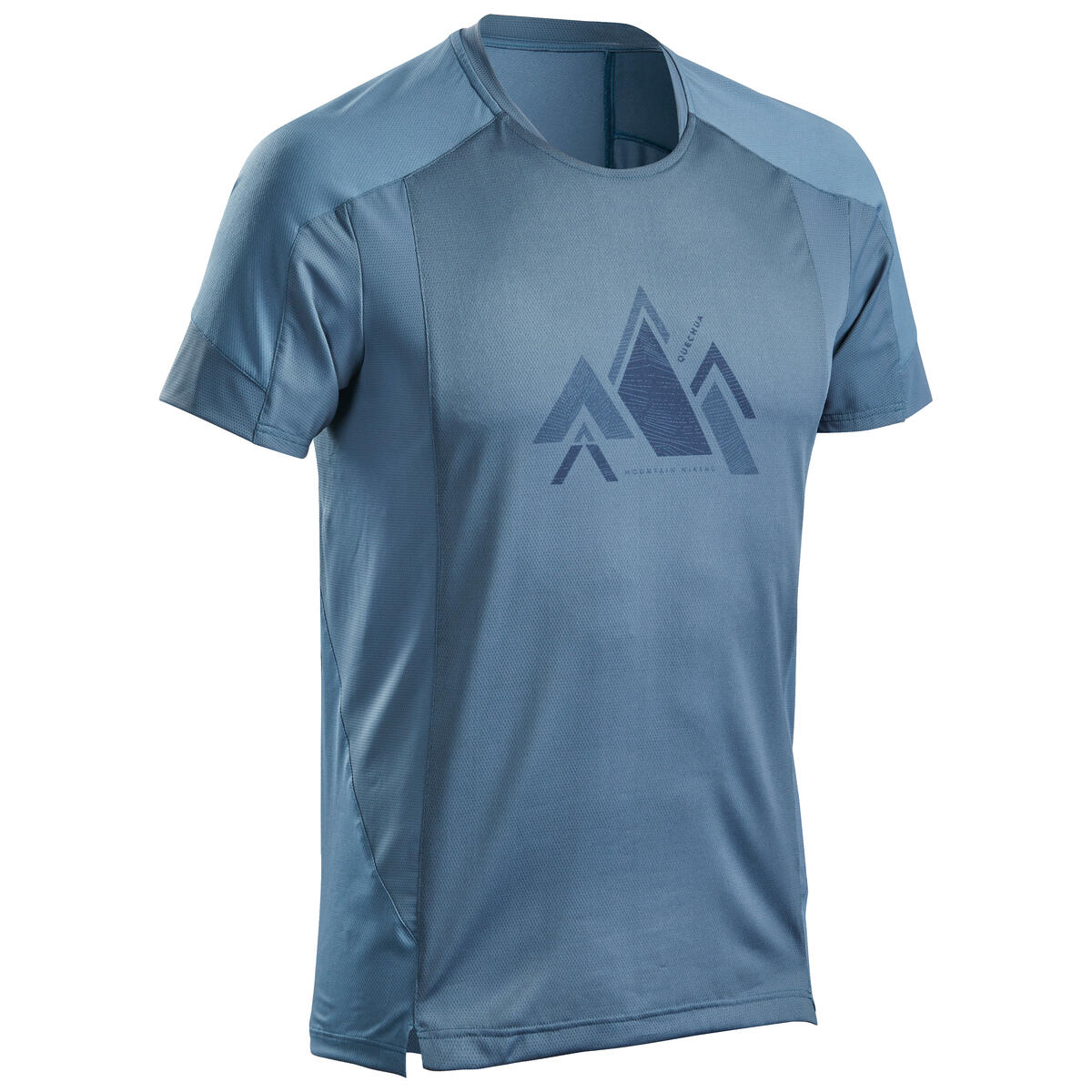Bild 1 von Wandershirt Herren Synthetik kurzarm - MH500 graublau