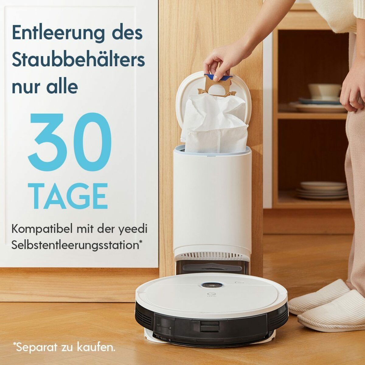 Bild 4 von YEEDI Nass-Trocken-Saugroboter App-/Sprachsteuerung, 40,00 W, beutellos, vac 2 pro, 2-in-1 Saug- und Wischroboter, 3D Hinderniserkennung