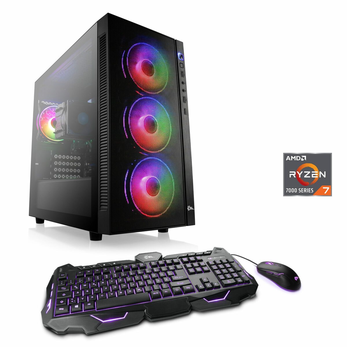 Bild 1 von CSL Sprint V28341 Gaming-PC (AMD Ryzen 7 7700, 32 GB RAM, 2000 GB SSD, Luftkühlung)