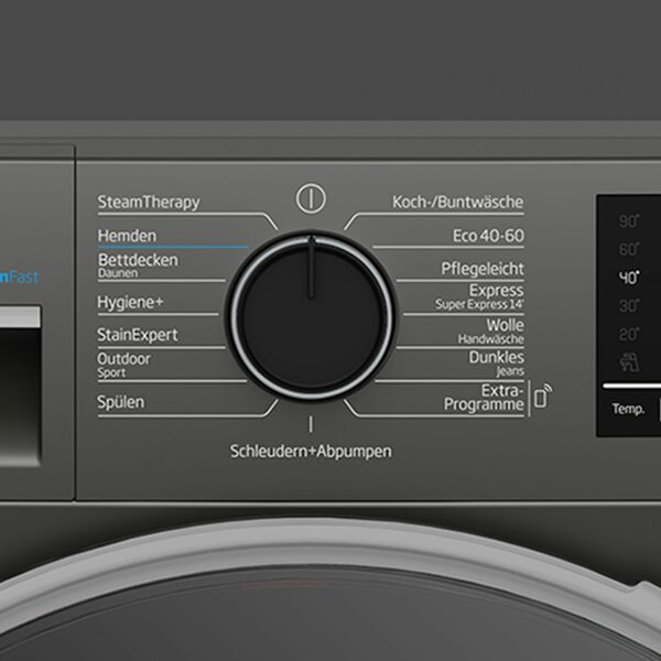 Bild 3 von BEKO Waschmaschine B3WFT59415M, 9 kg, 1400 U/min, HomeWhiz, Bluetooth, Dampffunktion, Nachlegefunktion