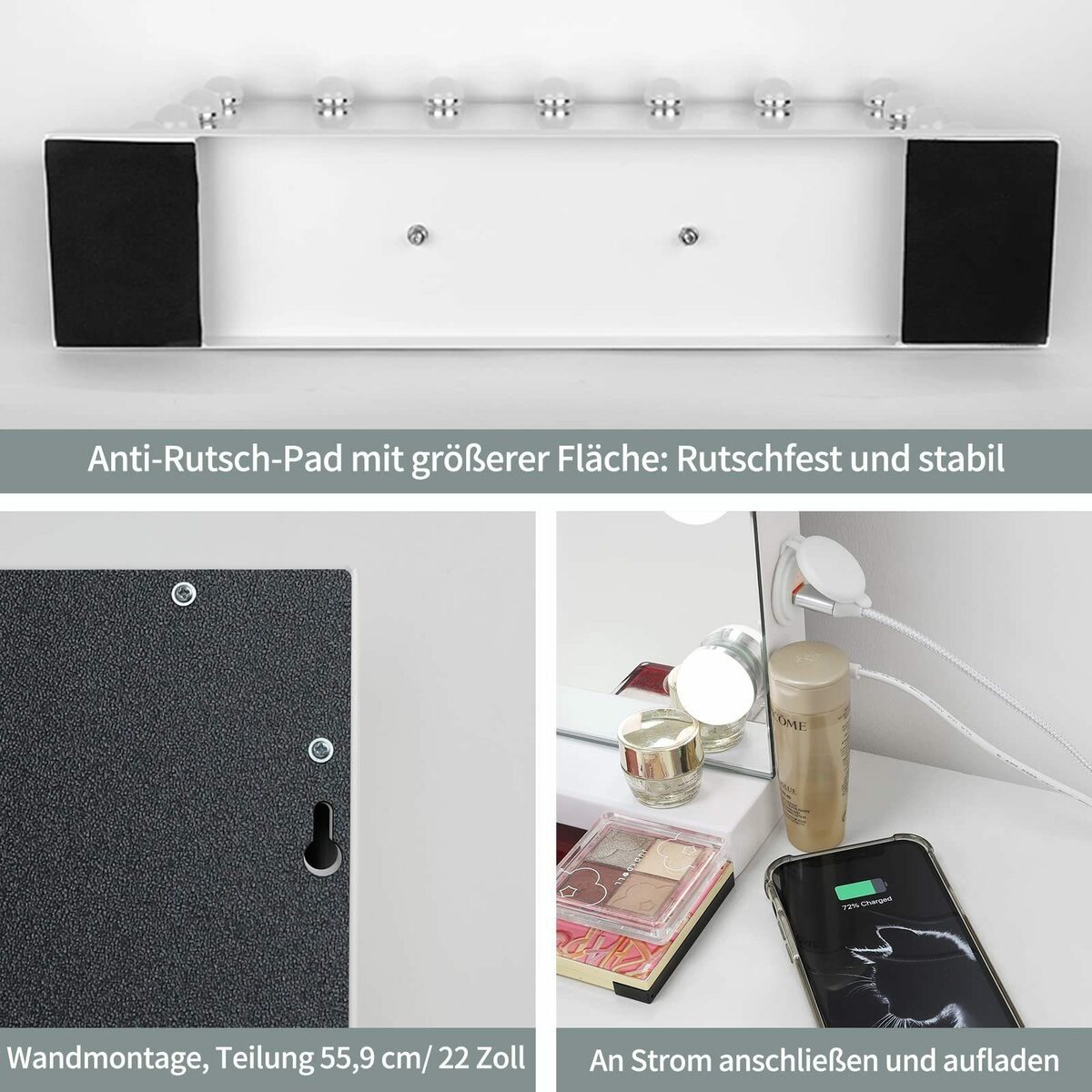 Bild 3 von Fine Life Pro Kosmetikspiegel Hollywood Kosmetikspiegel 15LED (Set), LED,Touch-Steuerung Schminkspiegel Hollywood-Stil