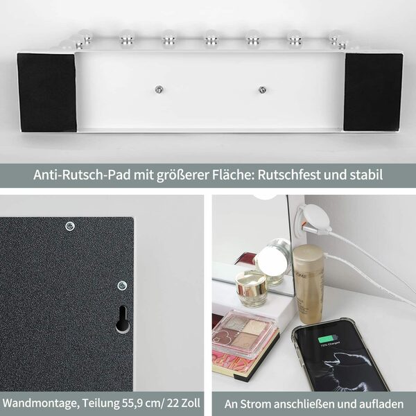 Bild 3 von Fine Life Pro Kosmetikspiegel Hollywood Kosmetikspiegel 15LED (Set), LED,Touch-Steuerung Schminkspiegel Hollywood-Stil