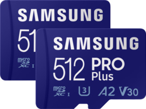 Samsung PRO Plus 512 GB (2021) 160/120 MBs ¿ Doppelpack