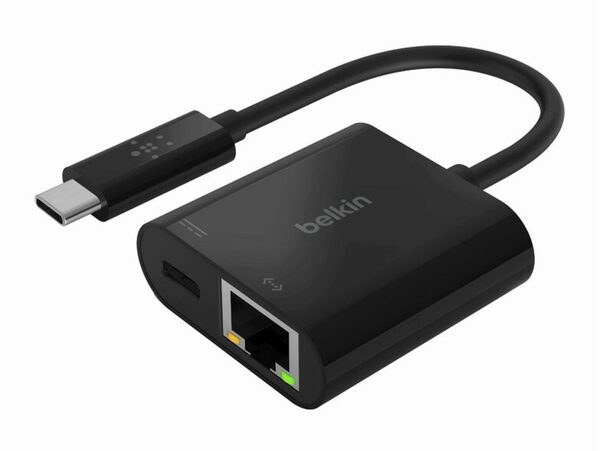 Bild 1 von Belkin USB-C/Ethernet Ladeadapter, bis zu 60 W, schwarz