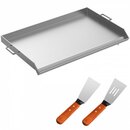 Bild 1 von VEVOR Edelstahl Grillplatte, Weber Grillrost Edelstahl 81 x 43 x 8 cm, Grillrost rund mit großer Oberfläche, Grillrost Gusseisen mit 2 Schaufeln, Plancha passend für Grills der Weber Baureihe