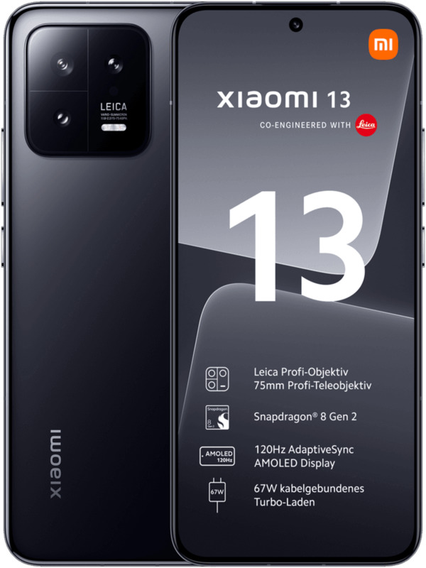 Bild 1 von Xiaomi 13 256 GB Black mit o2 Mobile XL