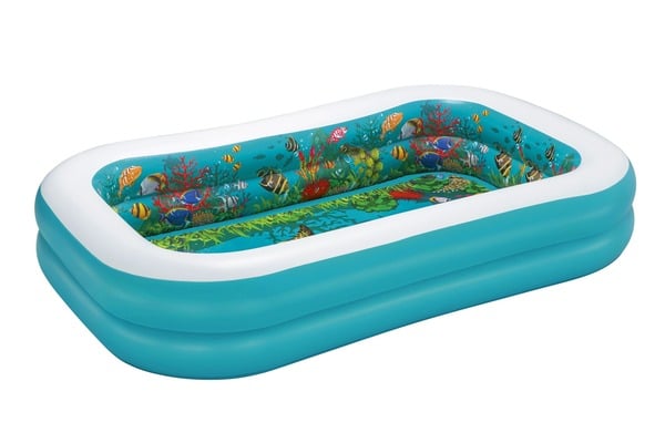 Bild 1 von Bestway Family Pool 3D Abenteuer, PVC, 175 x 262 x 51 cm, inkl. 2x 3D-Brillen und Reparaturflicken, 778 L