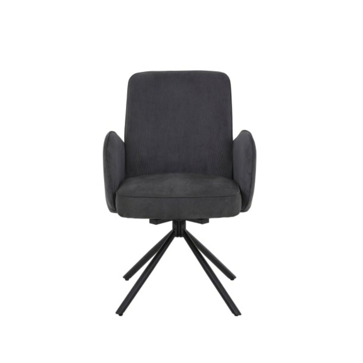 Stuhl Adele 2 Vintage Anthrazit/Cord Anthrazit 57,5x87x62 von Möbel