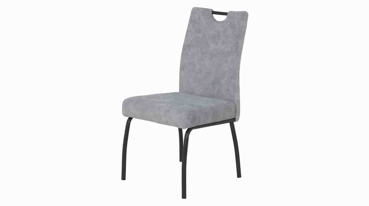 Bild 1 von Polsterstuhl grau Tonnen-Taschenfederkern Microfaser - EVELY