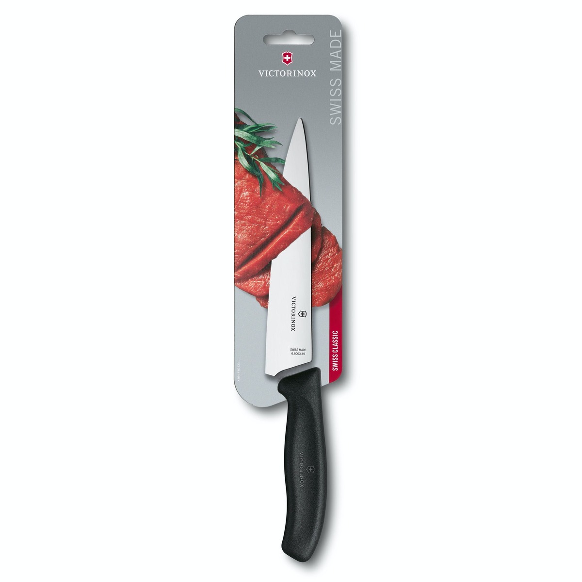 Bild 1 von Victorinox Tranchiermesser Swiss Classic 19cm, mit ergonomischem Griff, schwarz, Blister