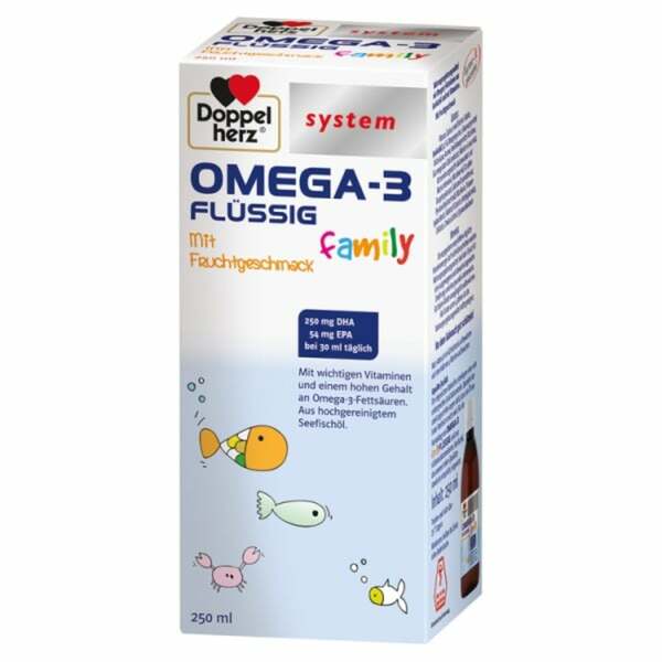 Bild 1 von Doppelherz system Omega-3 Family flüssig mit Fruchtgeschmack 250  ml